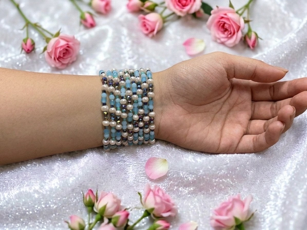 Rose & Azure Bracelets