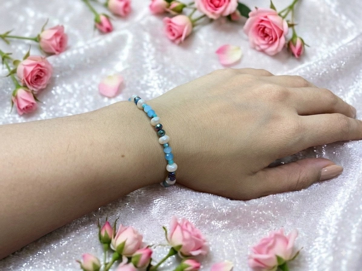 Rose & Azure Bracelets