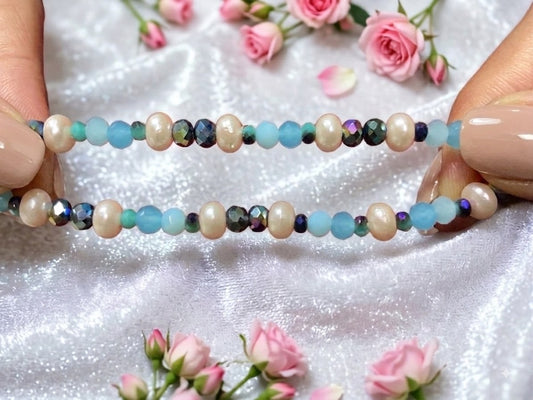 Rose & Azure Bracelets