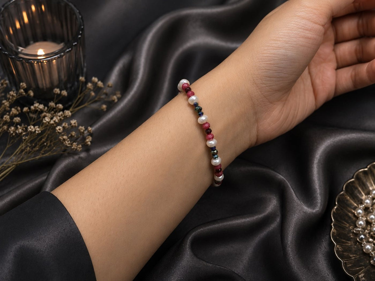 Rose & Azure Bracelets
